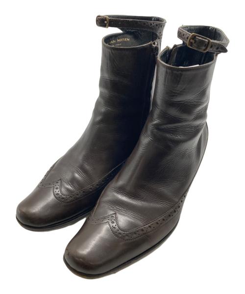DRIES VAN NOTEN（ドリスヴァンノッテン）DRIES VAN NOTEN (ドリスヴァンノッテン) サイドジップウィングチップブーツ ブラウン サイズ:SIZE 36の古着・服飾アイテム