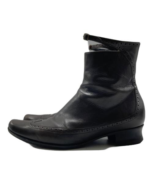 DRIES VAN NOTEN（ドリスヴァンノッテン）DRIES VAN NOTEN (ドリスヴァンノッテン) サイドジップウィングチップブーツ ブラウン サイズ:SIZE 36の古着・服飾アイテム