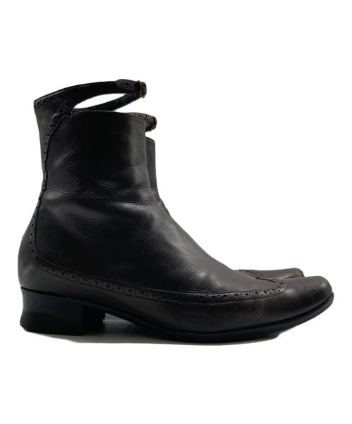 DRIES VAN NOTEN（ドリスヴァンノッテン）DRIES VAN NOTEN (ドリスヴァンノッテン) サイドジップウィングチップブーツ ブラウン サイズ:SIZE 36の古着・服飾アイテム