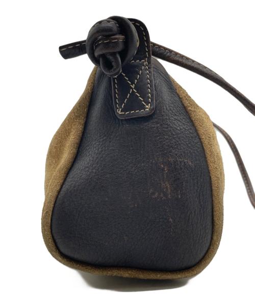 LOEWE（ロエベ）LOEWE (ロエベ) アナグラム スウェードショルダーバッグ ブラウン サイズ:下記参照の古着・服飾アイテム