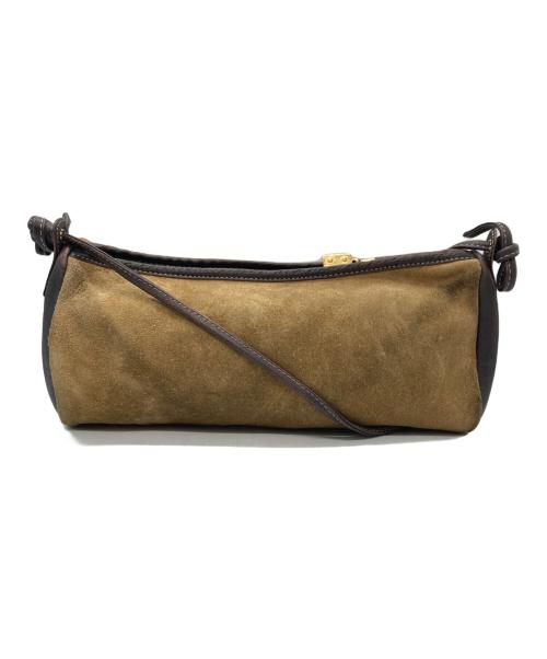 LOEWE（ロエベ）LOEWE (ロエベ) アナグラム スウェードショルダーバッグ ブラウン サイズ:下記参照の古着・服飾アイテム