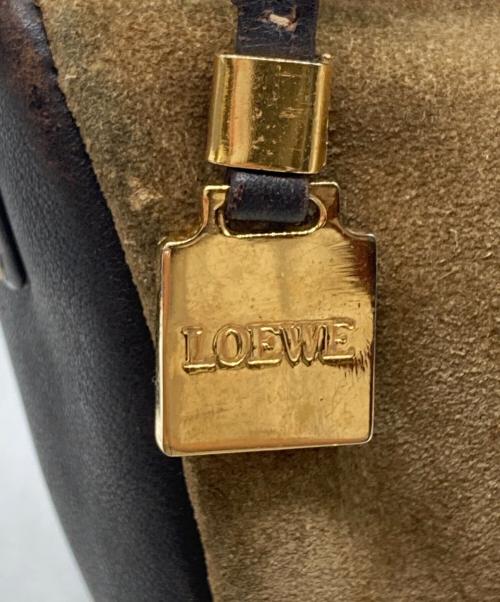 LOEWE（ロエベ）LOEWE (ロエベ) アナグラム スウェードショルダーバッグ ブラウン サイズ:下記参照の古着・服飾アイテム