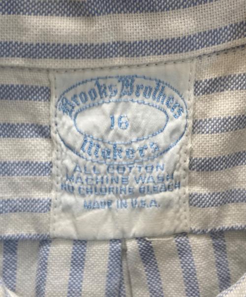 BROOKS BROTHERS（ブルックスブラザーズ）BROOKS BROTHERS (ブルックスブラザーズ) Makers ボタンダウンストライプシャツ ブルー サイズ:SIZE 16の古着・服飾アイテム