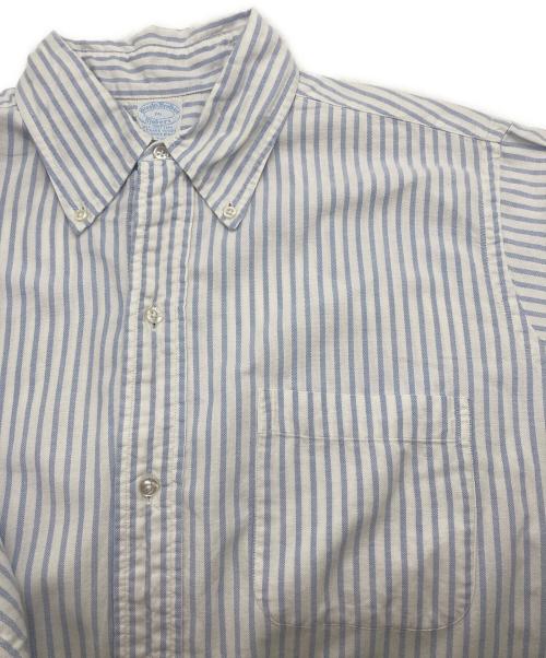 BROOKS BROTHERS（ブルックスブラザーズ）BROOKS BROTHERS (ブルックスブラザーズ) Makers ボタンダウンストライプシャツ ブルー サイズ:SIZE 16の古着・服飾アイテム