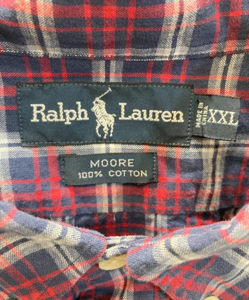 RALPH LAUREN（ラルフローレン）RALPH LAUREN (ラルフローレン) ボタンダウンチェックシャツ レッド×ネイビー サイズ:SIZE XXLの古着・服飾アイテム