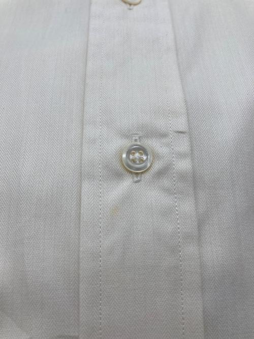 POLO RALPH LAUREN（ポロ・ラルフローレン）POLO RALPH LAUREN (ポロ・ラルフローレン) ヘリンボーンコットンシャツ ホワイト サイズ:39-82の古着・服飾アイテム
