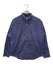 POLO RALPH LAUREN（ポロ・ラルフローレン）の古着「ボタンダウンチェックシャツ」｜ネイビー