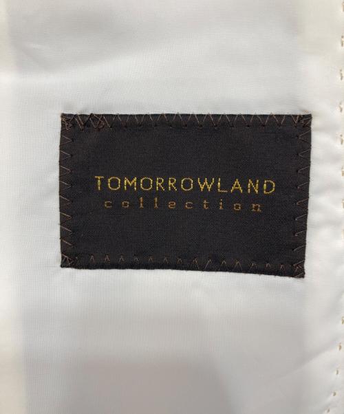 TOMORROW LAND collection（トゥモローランドコレクション）TOMORROW LAND collection (トゥモローランドコレクション) スーパーファインサキソニーノーカラーフロントホックジャケット ベージュ サイズ:SIZE 34の古着・服飾アイテム