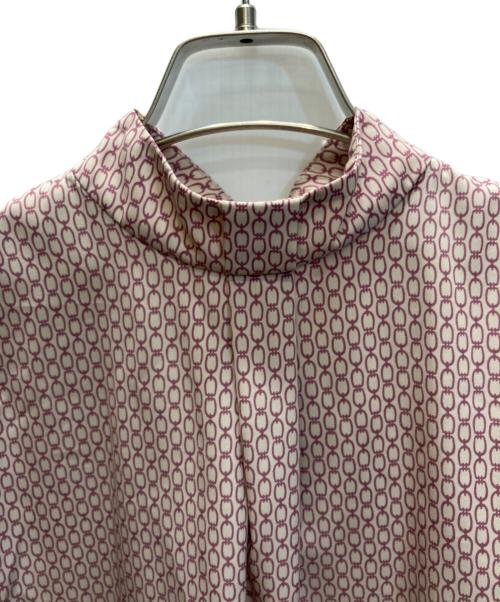 SOEJU（ソージュ）SOEJU (ソージュ) チェーン柄ボウタイブラウス ピンク サイズ:SIZE Mの古着・服飾アイテム