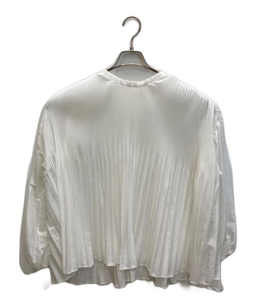 BEARDSLEY（ビアズリー）BEARDSLEY (ビアズリー) プリーツブラウス ホワイト サイズ:下記参照の古着・服飾アイテム