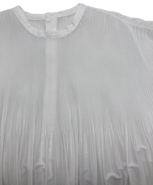 BEARDSLEY（ビアズリー）BEARDSLEY (ビアズリー) プリーツブラウス ホワイト サイズ:下記参照の古着・服飾アイテム
