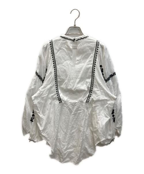 sara mallika（サラマリカ）sara mallika (サラマリカ) FLOWER LINE EMBROIDERY DRESS ホワイト サイズ:下記参照の古着・服飾アイテム