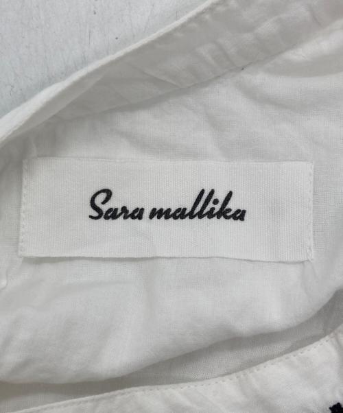 sara mallika（サラマリカ）sara mallika (サラマリカ) FLOWER LINE EMBROIDERY DRESS ホワイト サイズ:下記参照の古着・服飾アイテム