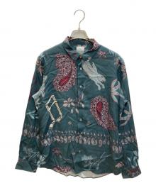 PAUL SMITH（ポールスミス）の古着「ラビットバンダナプリントシャツ」｜グリーン