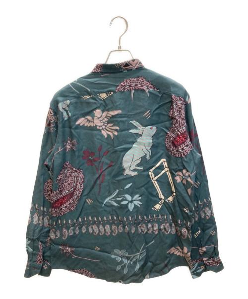 PAUL SMITH（ポールスミス）Paul Smith (ポールスミス) ラビットバンダナプリントシャツ グリーン サイズ:SIZE Lの古着・服飾アイテム