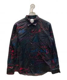 PAUL SMITH（ポールスミス）の古着「メッセージプリントシャツ」｜ブラック