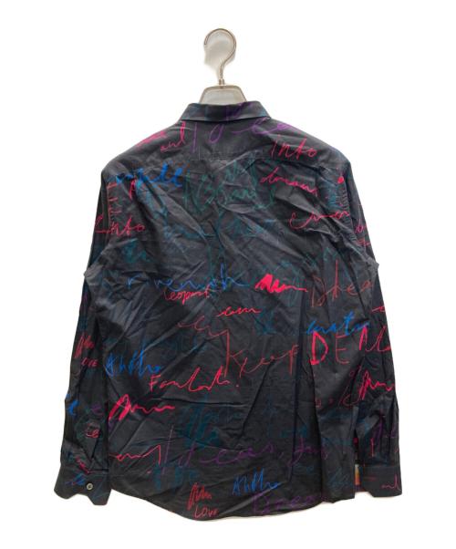 PAUL SMITH（ポールスミス）Paul Smith (ポールスミス) メッセージプリントシャツ ブラック サイズ:SIZE Lの古着・服飾アイテム