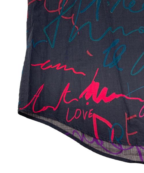 PAUL SMITH（ポールスミス）Paul Smith (ポールスミス) メッセージプリントシャツ ブラック サイズ:SIZE Lの古着・服飾アイテム