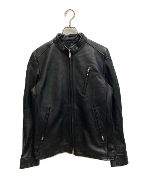 BUFFALO BOBS（バッファローボブズ）BUFFALO BOBS (バッファローボブズ) PHANTOM ファントム レザー シングル ライダースジャケット ブラック サイズ:3の古着・服飾アイテム