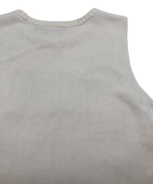 LAUREN RALPH LAUREN（ローレン ラルフ ローレン）LAUREN RALPH LAUREN (ローレン ラルフ ローレン) 星条旗ノースリーブニット ホワイト サイズ:SIZE Lの古着・服飾アイテム
