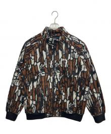 stussy（ステューシー）の古着「Tree Bark Fleece JKT」｜ブラウン×グレー