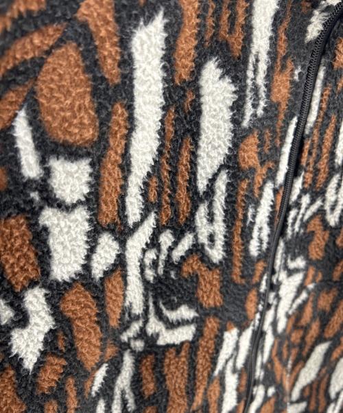 stussy（ステューシー）stussy (ステューシー) Tree Bark Fleece JKT ブラウン×グレー サイズ:XLの古着・服飾アイテム
