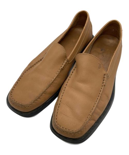 TOD'S（トッズ）TOD'S (トッズ) スクエアトゥローファー ベージュ サイズ:7の古着・服飾アイテム