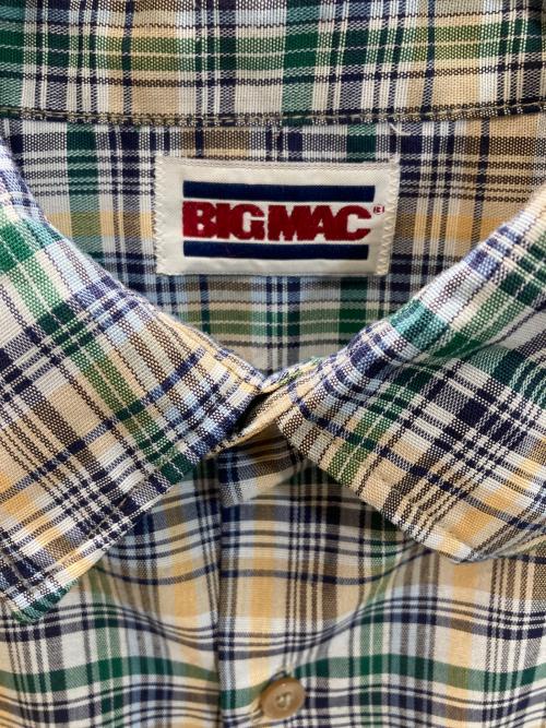 big mac（ビッグマック）big mac (ビッグマック) 80s チェックシャツ ブルー×グリーン サイズ:表記無しの古着・服飾アイテム