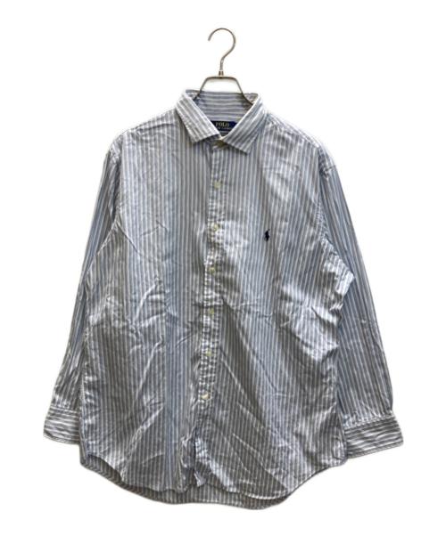 RALPH LAUREN（ラルフローレン）RALPH LAUREN (ラルフローレン) ストライプドレスシャツ ブルー×ホワイト サイズ:17 32/33の古着・服飾アイテム