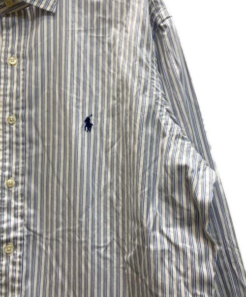RALPH LAUREN（ラルフローレン）RALPH LAUREN (ラルフローレン) ストライプドレスシャツ ブルー×ホワイト サイズ:17 32/33の古着・服飾アイテム