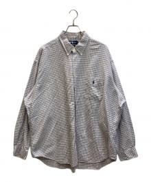 RALPH LAUREN（ラルフローレン）の古着「BIG SHIRT BDチェックシャツ」｜ホワイト×パープル
