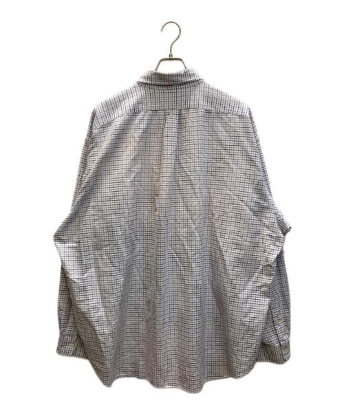 RALPH LAUREN（ラルフローレン）RALPH LAUREN (ラルフローレン) BIG SHIRT BDチェックシャツ ホワイト×パープル サイズ:XXLの古着・服飾アイテム