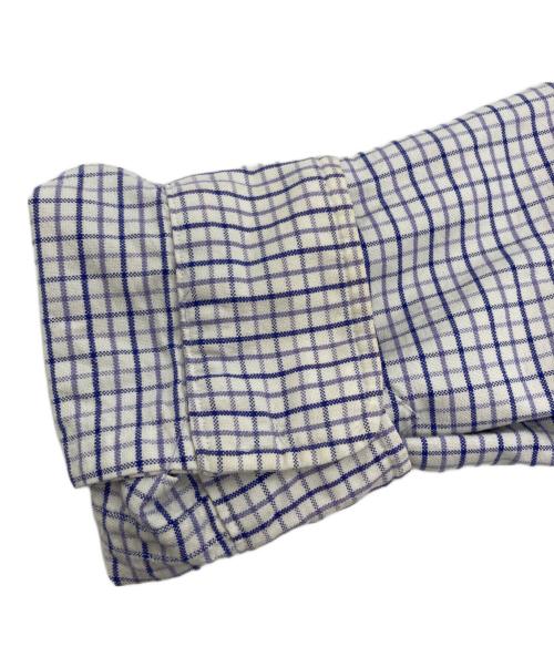 RALPH LAUREN（ラルフローレン）RALPH LAUREN (ラルフローレン) BIG SHIRT BDチェックシャツ ホワイト×パープル サイズ:XXLの古着・服飾アイテム