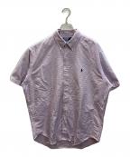POLO RALPH LAURENポロ・ラルフローレン）の古着「半袖BDチェックシャツ」｜ピンク×パープル