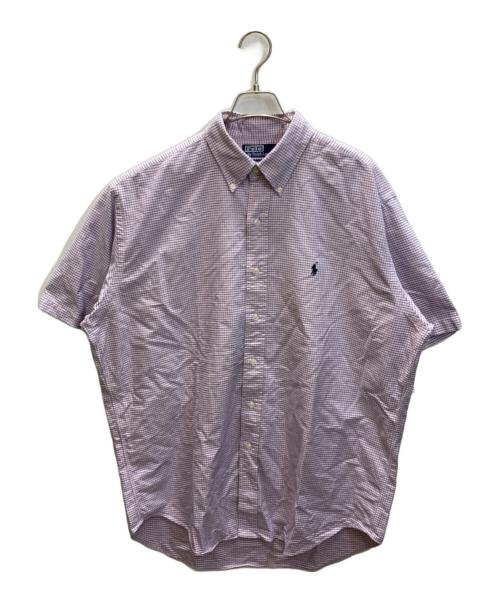 POLO RALPH LAUREN（ポロ・ラルフローレン）POLO RALPH LAUREN (ポロ・ラルフローレン) 半袖BDチェックシャツ ピンク×パープル サイズ:Lの古着・服飾アイテム