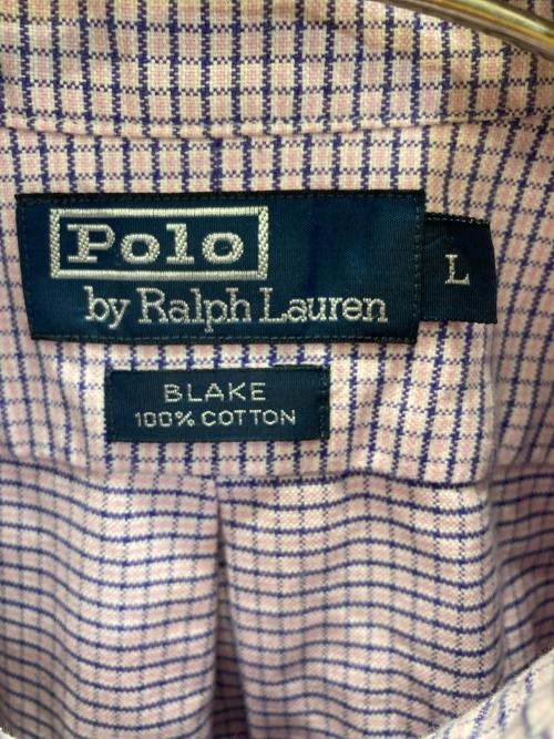 POLO RALPH LAUREN（ポロ・ラルフローレン）POLO RALPH LAUREN (ポロ・ラルフローレン) 半袖BDチェックシャツ ピンク×パープル サイズ:Lの古着・服飾アイテム