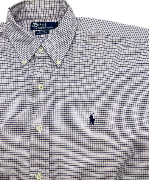 POLO RALPH LAUREN（ポロ・ラルフローレン）POLO RALPH LAUREN (ポロ・ラルフローレン) 半袖BDチェックシャツ ピンク×パープル サイズ:Lの古着・服飾アイテム