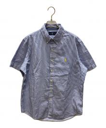 RALPH LAUREN（ラルフローレン）の古着「半袖BDストライプシャツ」｜ブルー×ホワイト