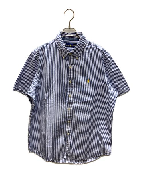 RALPH LAUREN（ラルフローレン）RALPH LAUREN (ラルフローレン) 半袖BDストライプシャツ ブルー×ホワイト サイズ:Lの古着・服飾アイテム