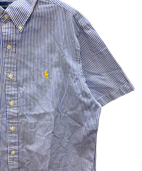 RALPH LAUREN（ラルフローレン）RALPH LAUREN (ラルフローレン) 半袖BDストライプシャツ ブルー×ホワイト サイズ:Lの古着・服飾アイテム