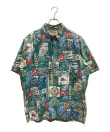 MELE KALIKIMAKA×reyn spooner（メレ・カリキマカ×レイン スプナー）の古着「クリスマス プルオーバー アロハシャツアロハシャツ」｜グリーン