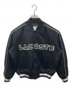 LACOSTEラコステ）の古着「コットンツイルバーシティジャケット」｜ブラック