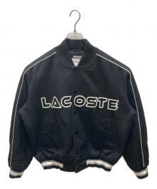 LACOSTE（ラコステ）の古着「コットンツイルバーシティジャケット」｜ブラック