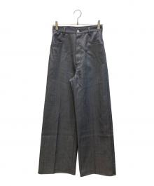 PHEENY（フィーニー）の古着「AMUNZEN HIGH WAIST TAPERED PANTS」｜グレー
