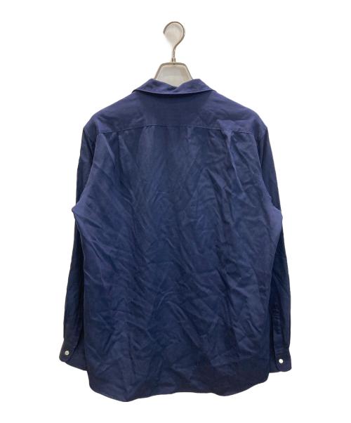POLO RALPH LAUREN（ポロ・ラルフローレン）POLO RALPH LAUREN (ポロ・ラルフローレン) BONNARD シルクコットンシャツ ネイビー サイズ:Mの古着・服飾アイテム