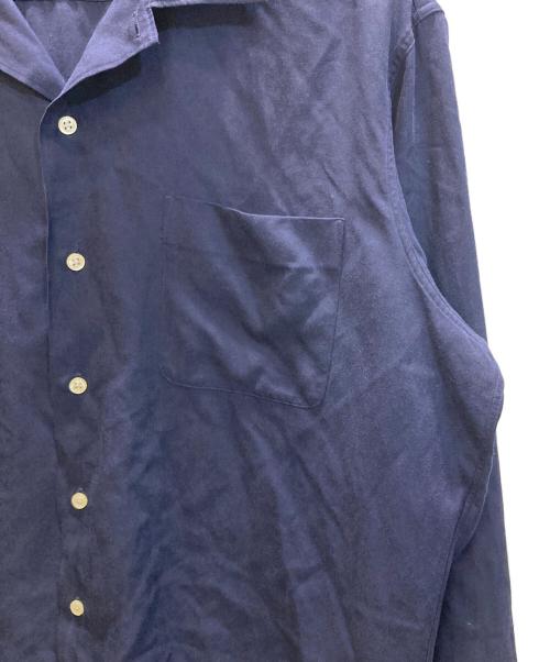 POLO RALPH LAUREN（ポロ・ラルフローレン）POLO RALPH LAUREN (ポロ・ラルフローレン) BONNARD シルクコットンシャツ ネイビー サイズ:Mの古着・服飾アイテム
