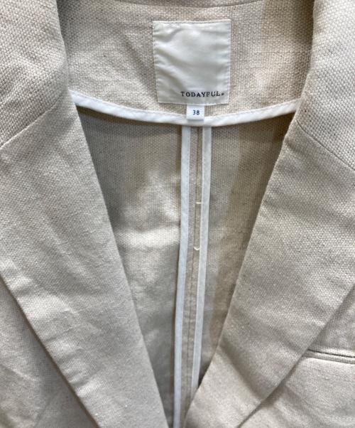 TODAYFUL（トゥデイフル）TODAYFUL (トゥデイフル) Oversize Linen JK アイボリー サイズ:38の古着・服飾アイテム