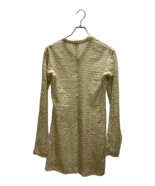 DRIES VAN NOTEN（ドリスヴァンノッテン）DRIES VAN NOTEN (ドリスヴァンノッテン) シアーロングシルクシャツ ベージュ サイズ:Mの古着・服飾アイテム