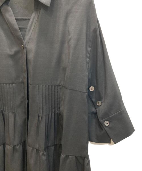 ADORE（アドーア）ADORE (アドーア) シアーボイルシャツワンピース ブラック サイズ:38の古着・服飾アイテム