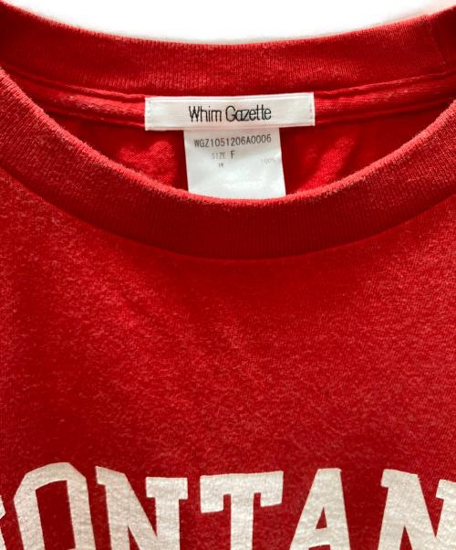 Whim Gazette（ウィムガゼット）Whim Gazette (ウィムガゼット) ナンバリングTシャツ レッド サイズ:Freeの古着・服飾アイテム